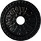 Ekena Millwork Warsaw Ceiling Medallion (Fits Canopies up to 3 1/2"), 18"OD x 3 1/2"ID x 1 3/8"P, Jet Black CM18WABLF - alternate 1